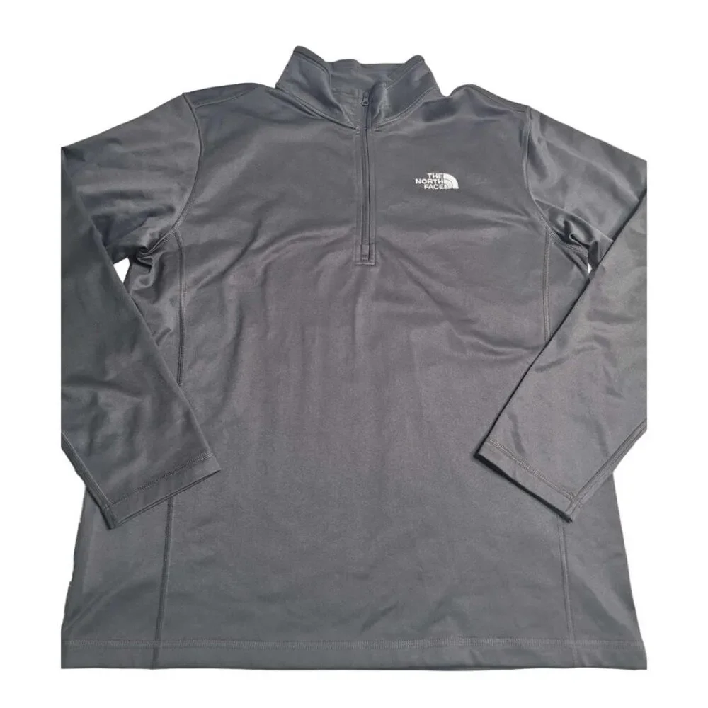 3446‎ The North Face 1/4 Zip Men's Black Large Pullover